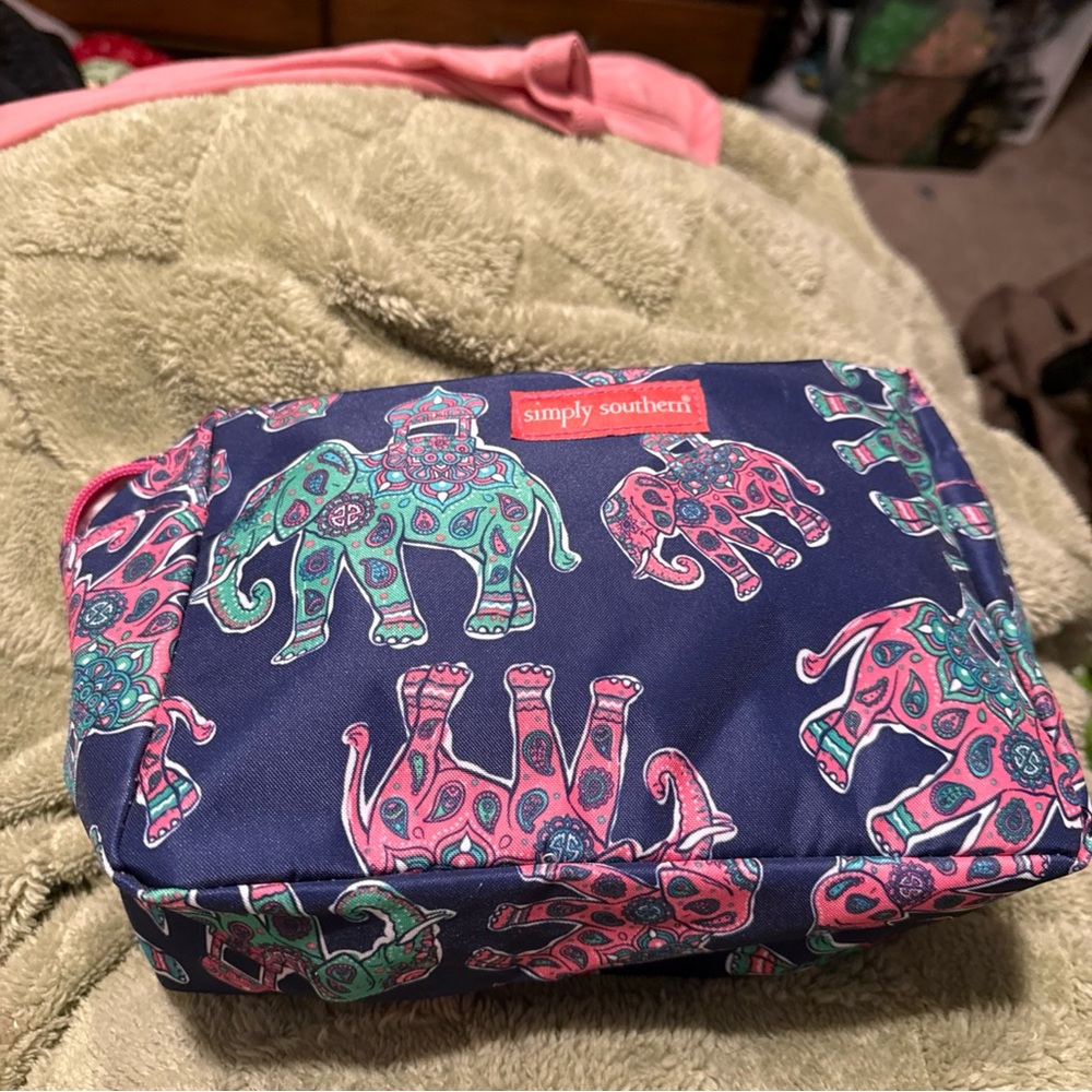Simply Southern Blue and Pink Tote Bag